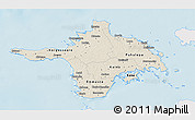 Shaded Relief 3D Map of Hiiu, single color outside