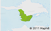 Physical 3D Map of Emmaste, single color outside