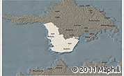 Shaded Relief 3D Map of Emmaste, darken