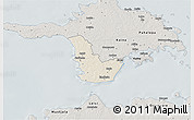 Shaded Relief 3D Map of Emmaste, semi-desaturated