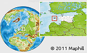 Physical Location Map of Emmaste, highlighted country, highlighted parent region, within the entire country