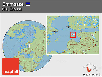 Savanna Style Location Map of Emmaste, highlighted parent region