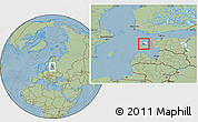 Savanna Style Location Map of Emmaste, highlighted parent region, hill shading