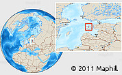 Shaded Relief Location Map of Emmaste