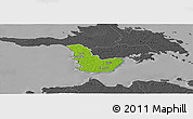 Physical Panoramic Map of Emmaste, darken, desaturated