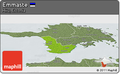 Physical Panoramic Map of Emmaste, semi-desaturated