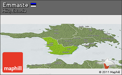 Physical Panoramic Map of Emmaste, semi-desaturated