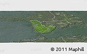 Satellite Panoramic Map of Emmaste, semi-desaturated