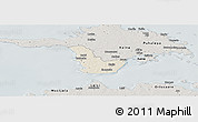 Shaded Relief Panoramic Map of Emmaste, semi-desaturated