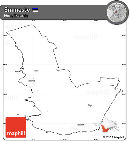 Blank Simple Map of Emmaste, cropped outside