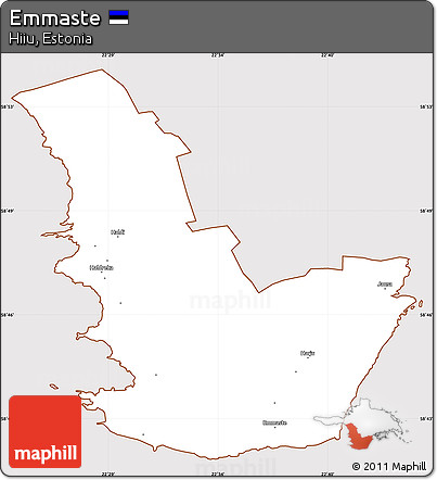 Classic Style Simple Map of Emmaste, cropped outside