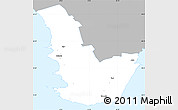 Gray Simple Map of Emmaste, single color outside