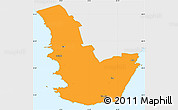 Political Simple Map of Emmaste, single color outside