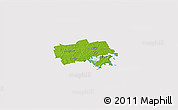 Physical 3D Map of Käina, cropped outside