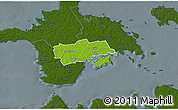 Physical 3D Map of Käina, darken