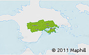 Physical 3D Map of Käina, single color outside