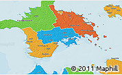 Political 3D Map of Käina