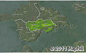 Satellite 3D Map of Käina, semi-desaturated