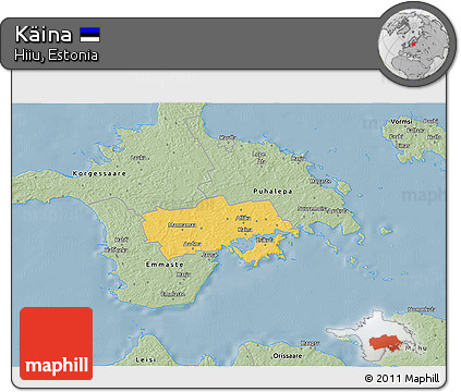 Savanna Style 3D Map of Käina
