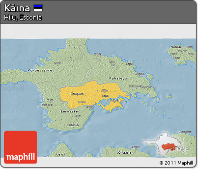 Savanna Style 3D Map of Käina