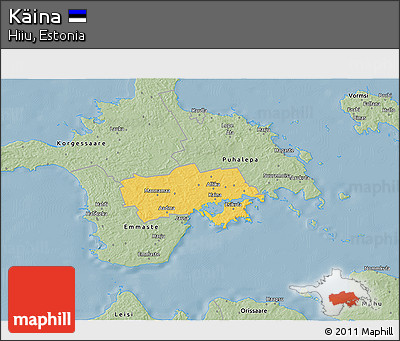 Savanna Style 3D Map of Käina