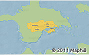 Savanna Style 3D Map of Käina, single color outside
