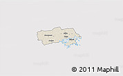 Shaded Relief 3D Map of Käina, cropped outside