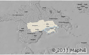 Shaded Relief 3D Map of Käina, darken, desaturated