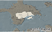 Shaded Relief 3D Map of Käina, darken