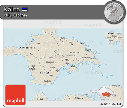 Shaded Relief 3D Map of Käina