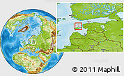 Physical Location Map of Käina, highlighted parent region, within the entire country