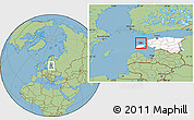 Savanna Style Location Map of Käina, highlighted country, highlighted parent region