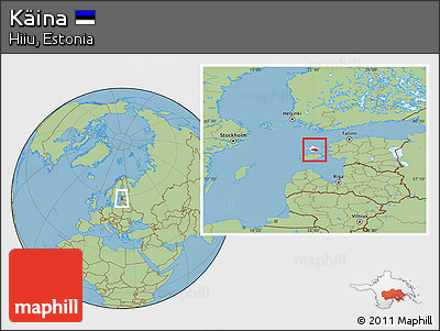 Savanna Style Location Map of Käina, highlighted parent region