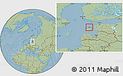 Savanna Style Location Map of Käina, hill shading