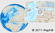 Shaded Relief Location Map of Käina