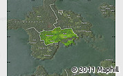 Satellite Map of Käina, semi-desaturated