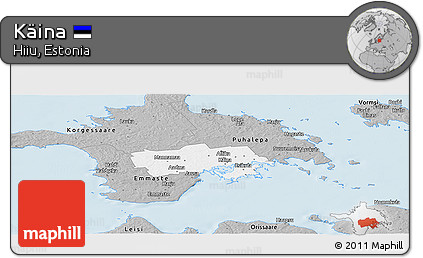 Gray Panoramic Map of Käina