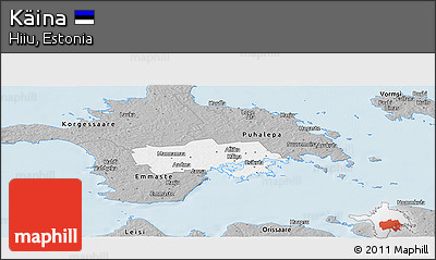 Gray Panoramic Map of Käina