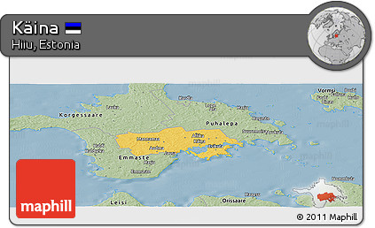 Savanna Style Panoramic Map of Käina