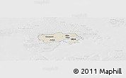 Shaded Relief Panoramic Map of Käina, lighten, desaturated