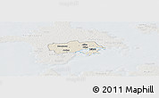 Shaded Relief Panoramic Map of Käina, lighten, semi-desaturated