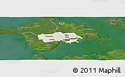 Shaded Relief Panoramic Map of Käina, satellite outside