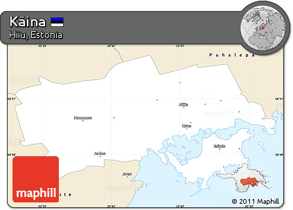 Classic Style Simple Map of Käina
