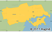 Savanna Style Simple Map of Käina, single color outside