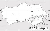 Silver Style Simple Map of Käina, cropped outside
