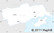 Silver Style Simple Map of Käina, single color outside