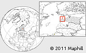 Blank Location Map of Kärdla Linn, highlighted country