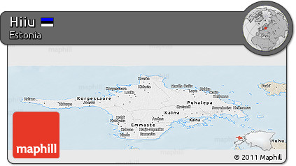 Classic Style Panoramic Map of Hiiu