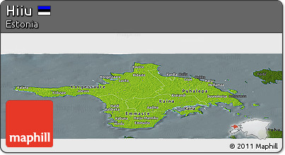 Physical Panoramic Map of Hiiu, darken
