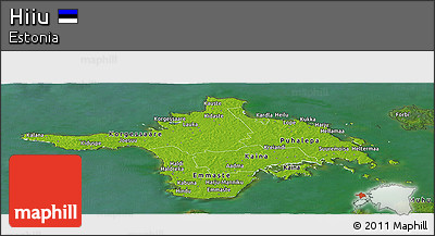 Physical Panoramic Map of Hiiu, satellite outside